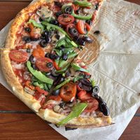 Build your own pizza (a few pieces eaten pre-photo)  at Blaze Pizza in Lake Buena Vista