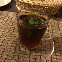 Black tea with mint at Al Wadi Restaurant in Wadi Musa
