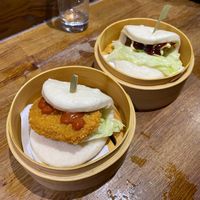 pumpkin bao bun front left at Shoryu Ramen in London