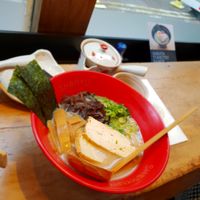 Vegan white shoyru with medium firm ramen at Shoryu Ramen in London