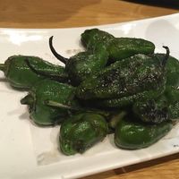 Padron peppers  at Shoryu Ramen in London