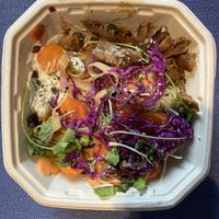 Seitan noodle salad   at Mirells in Visby