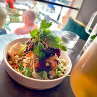 “Vietnamese noodle salad” this was really good!  at Mirells in Visby