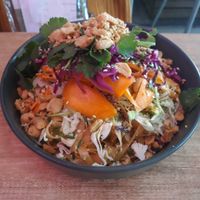 Vietnamese noodle bowl at Mirells in Visby