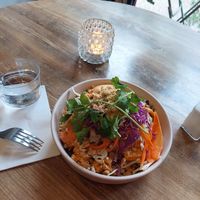 Vietnamese noodle salad at Mirells in Visby