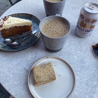 Carrot cake and biscoff cheesecake  at Mirells in Visby