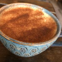 Dirty chai 💚 at Mirells in Visby