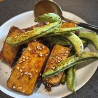 Beancurd with cumin  at Lín Hú SùShí - The Lakeside Veggie in Shanghai