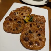 Sweet and sour lotus root  at Lín Hú SùShí - The Lakeside Veggie in Shanghai