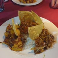 Curry and rice at Sri Dhara Restaurant  in Unawatuna