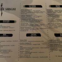 The vegan menu  at Bella Sardegna in Roden