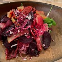 Beetroot radicchio salad  at Bella Sardegna in Roden