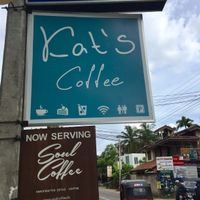 Signage at Kat's Coffee in Unawatuna