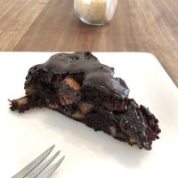 Vegan chocolate cake  at Kat's Coffee in Unawatuna