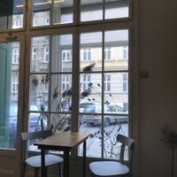 tiny but cozy seating at Kafe Friedrich in Brno