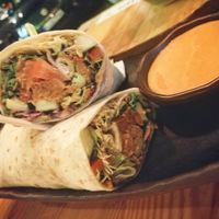 Papaya avocado wrap with spicy sauce at Papaya Vegan in Berlin