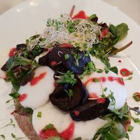 Roast beet and vegan mozzarella at De Oude Pastorie in Lisse