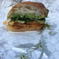Vegan halloumi and pesto at Bread Alone Bakery in Boiceville