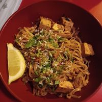 Satay Wok with tofu at Café Bar 9 in Helsinki