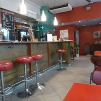 The bar side at Café Bar 9 in Helsinki