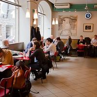 Atmosphere is cosy at Café Bar 9 in Helsinki