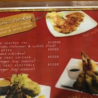 Menu at Arigato  in Jaco