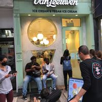 Front of ice cream parlor at Van Leeuwen Ice Cream - Upper East Side in New York City