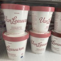 Vegan selections continued: Cookie Crumble Strawberry Jam & Chocolate at Van Leeuwen Ice Cream - Nolita in New York City