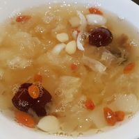 White fugus desert soup at BBT Cafe in Vancouver