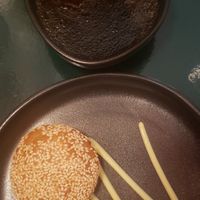 Fried mochi and Crème Brûlée at brEAThe Restaurant - Pigalle in Paris