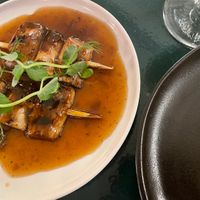 Mushroom skewers  at brEAThe Restaurant - Pigalle in Paris