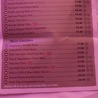 Veg and Vegan Options for Takeaway at Sumo in Beverley