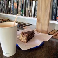 Oatmilk latte   at Kilauea Bakery and Pau Hana Pizza in Kilauea