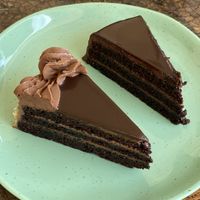 Two of three vegan cakes available. We had all three and they weee all amazing    at Kilauea Bakery and Pau Hana Pizza in Kilauea