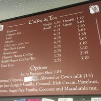Soy and almond milk choices at Kilauea Bakery and Pau Hana Pizza in Kilauea