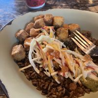 Vegan bowl with tofu, rice and dressing   at Walt Disney World - Satu'li Canteen in Lake Buena Vista