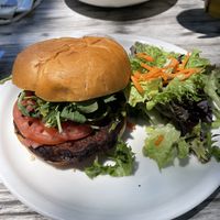 Black bean burger without aioli at Farm Country Kitchen in Riverhead
