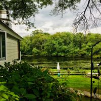 Riverfront outdoor dining option.  at Farm Country Kitchen in Riverhead