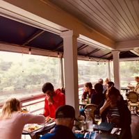 Back porch dining  at Farm Country Kitchen in Riverhead
