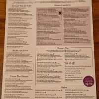 Menu october 2022. VG is vegan at Village Inn in Arrochar