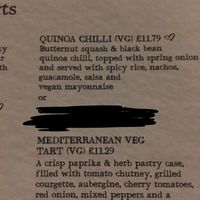 Vegan options  at Village Inn in Arrochar