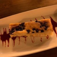 Lemon, blueberry, Prosecco cake - reasonable at Village Inn in Arrochar