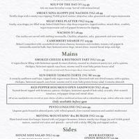 New veg menu 2019 at Village Inn in Arrochar