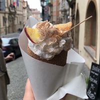 Vegan Apple Strudel  at Waffle Point U Kajetana in Prague