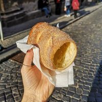 Sugar-cinnamon Baumkuchen at Waffle Point U Kajetana in Prague