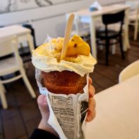 Apple strudel at Waffle Point U Kajetana in Prague