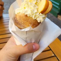 Apple strudel at Waffle Point U Kajetana in Prague