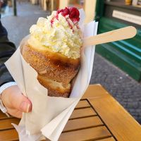 Raspberry at Waffle Point U Kajetana in Prague