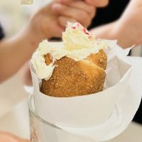 The apple strudel  at Waffle Point U Kajetana in Prague