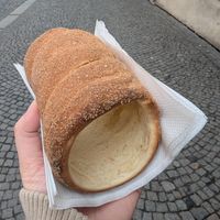Basic chimney cake with cinnamon and sugar at Waffle Point U Kajetana in Prague